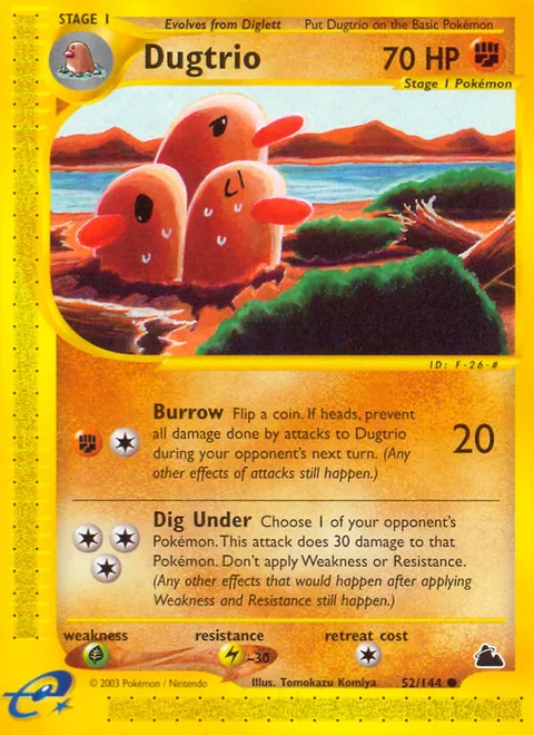 Dugtrio, a Pokémon card