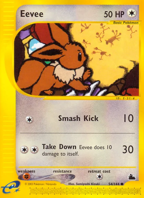 Eevee, a Pokémon card