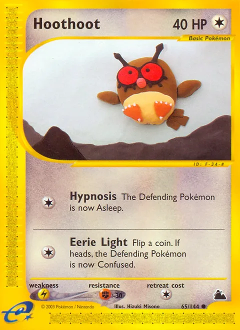 Hoothoot, a Pokémon card