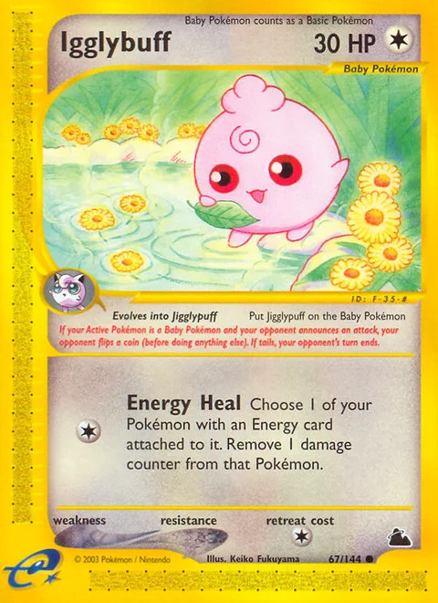 Igglybuff, a Pokémon card