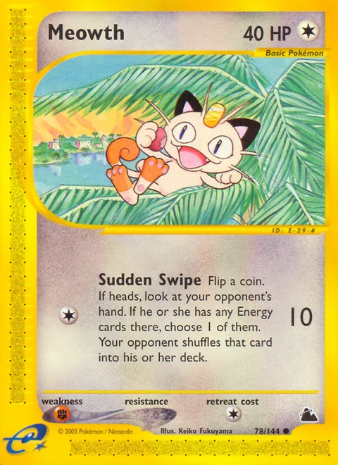 Meowth, a Pokémon card