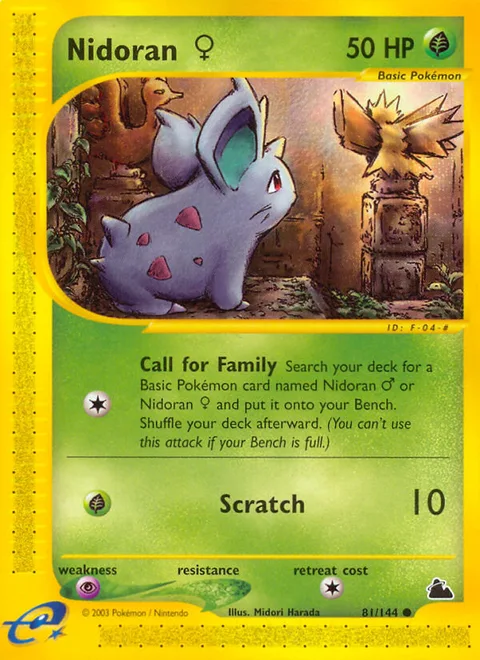 Nidoran ♀, a Pokémon card
