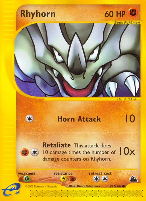 Rhyhorn, a Pokémon card