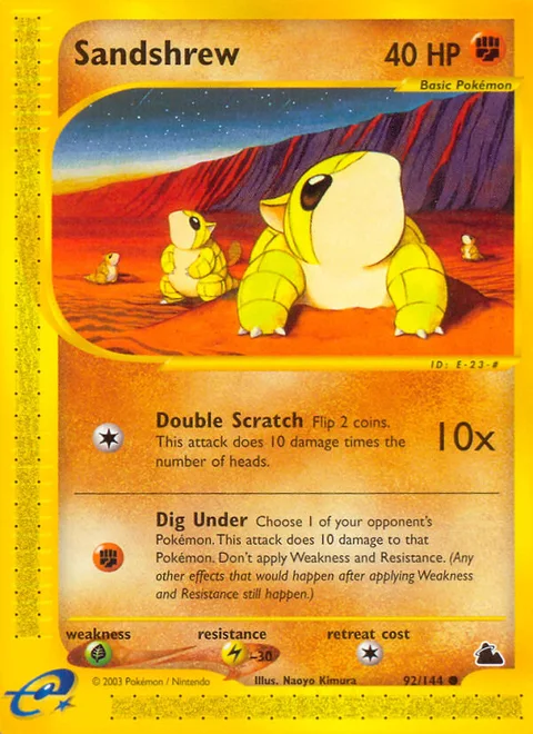 Sandshrew, a Pokémon card