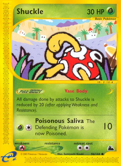 Shuckle, a Pokémon card