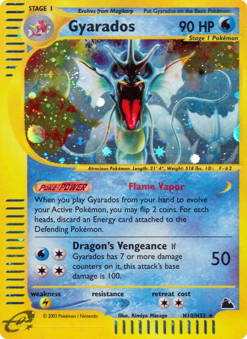 Gyarados, a Pokémon card
