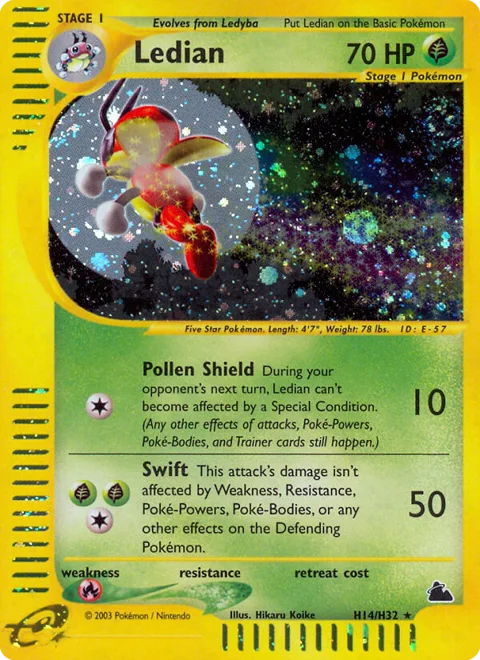 Ledian, a Pokémon card