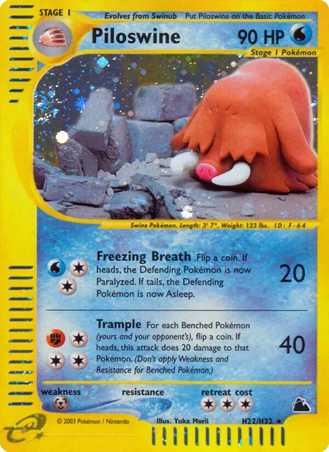 Piloswine, a Pokémon card