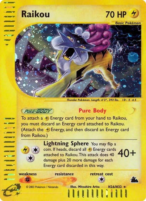 Raikou, a Pokémon card