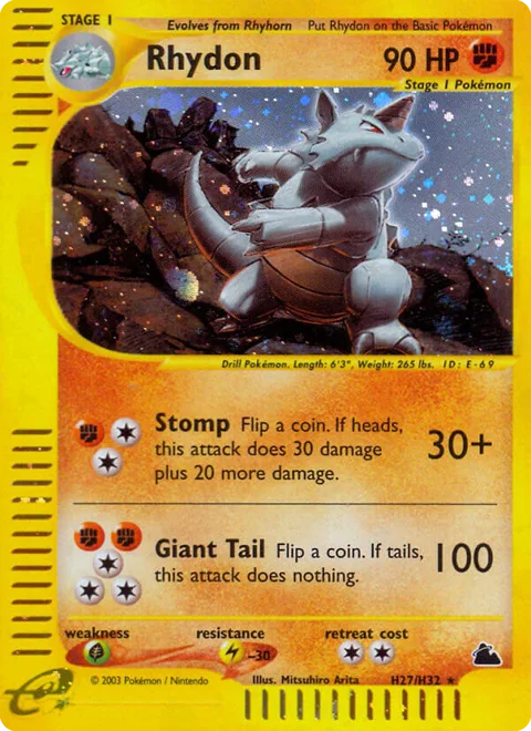 Rhydon, a Pokémon card
