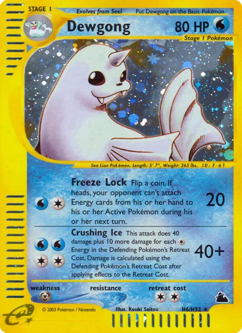 Dewgong, a Pokémon card