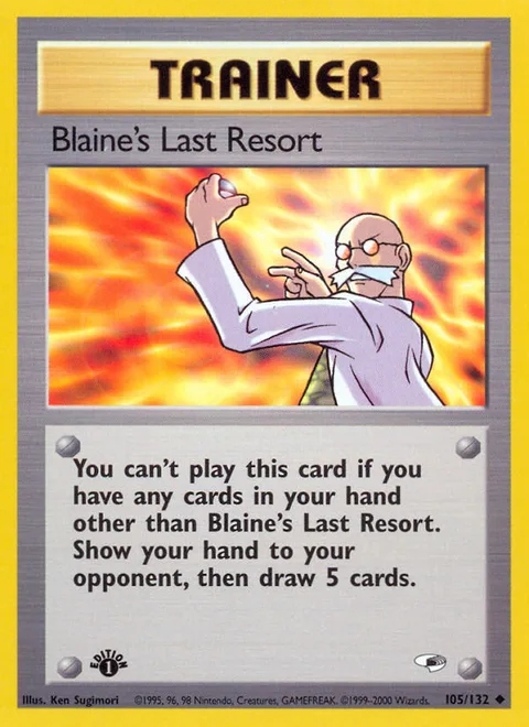 Blaine's Last Resort, a Pokémon card