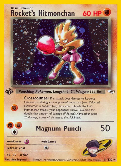 Rocket's Hitmonchan, a Pokémon card