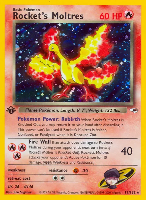 Rocket's Moltres, a Pokémon card