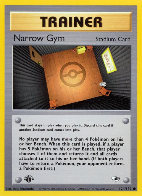 Narrow Gym, a Pokémon card