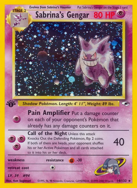 Sabrina's Gengar, a Pokémon card