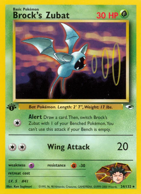 Brock's Zubat, a Pokémon card
