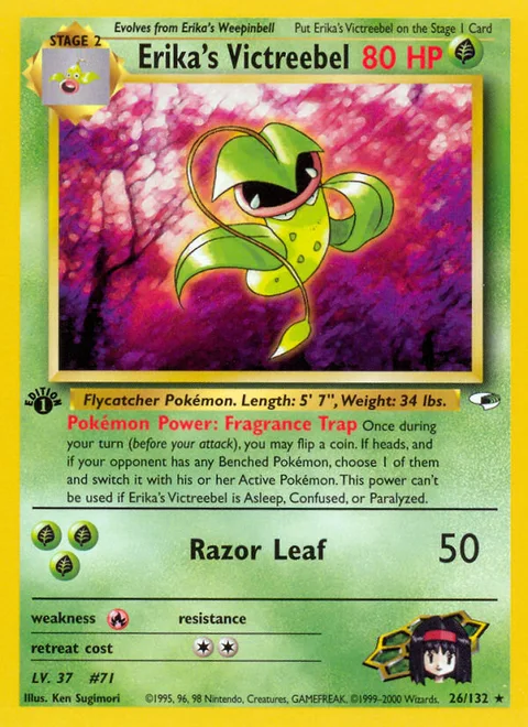 Erika's Victreebel, a Pokémon card