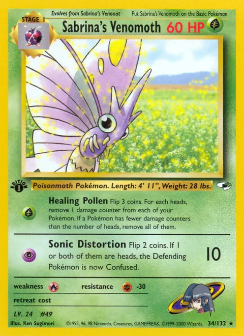 Sabrina's Venomoth, a Pokémon card