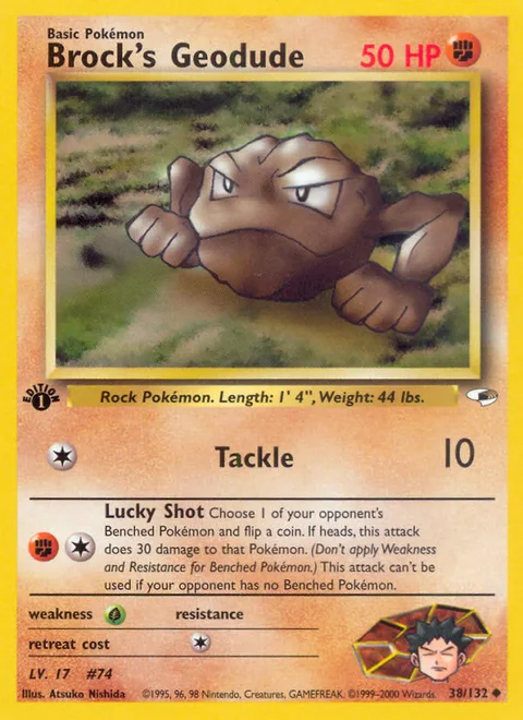 Brock's Geodude, a Pokémon card