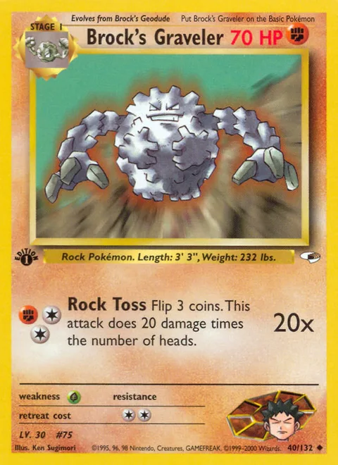 Brock's Graveler, a Pokémon card
