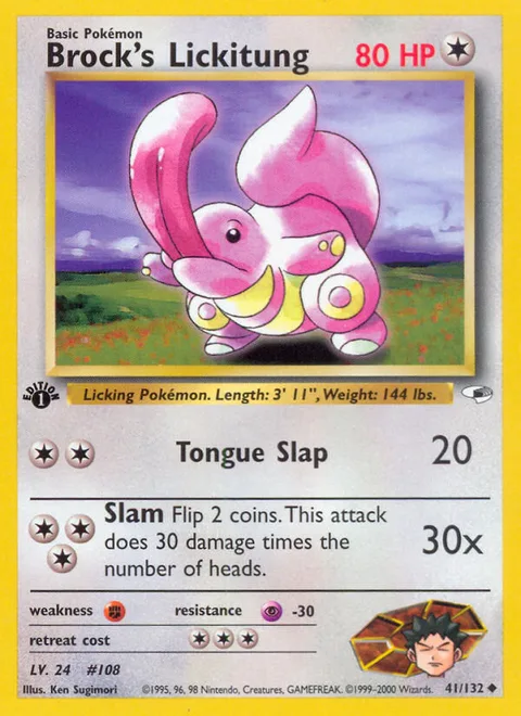 Brock's Lickitung, a Pokémon card