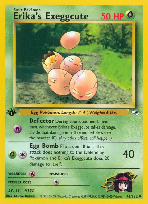 Erika's Exeggcute, a Pokémon card