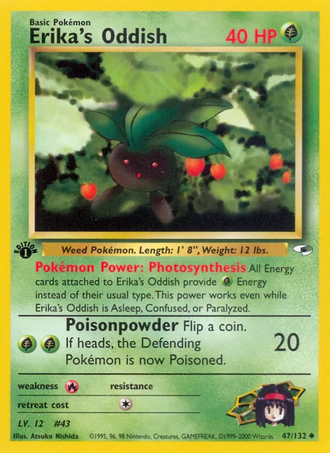 Erika's Oddish, a Pokémon card