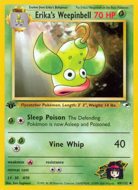 Erika's Weepinbell, a Pokémon card