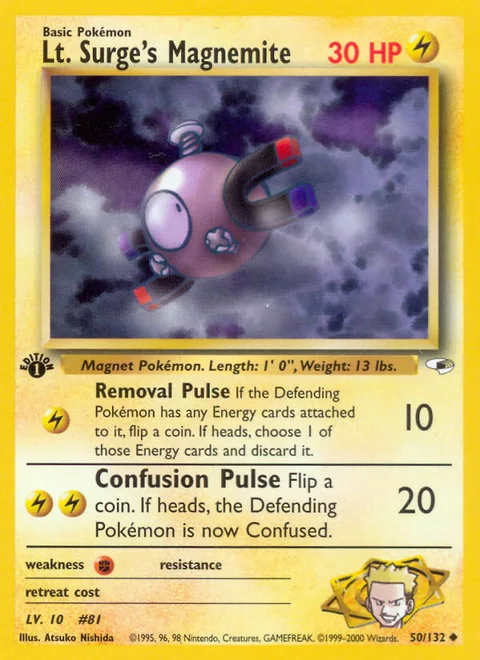 Lt. Surge's Magnemite, a Pokémon card