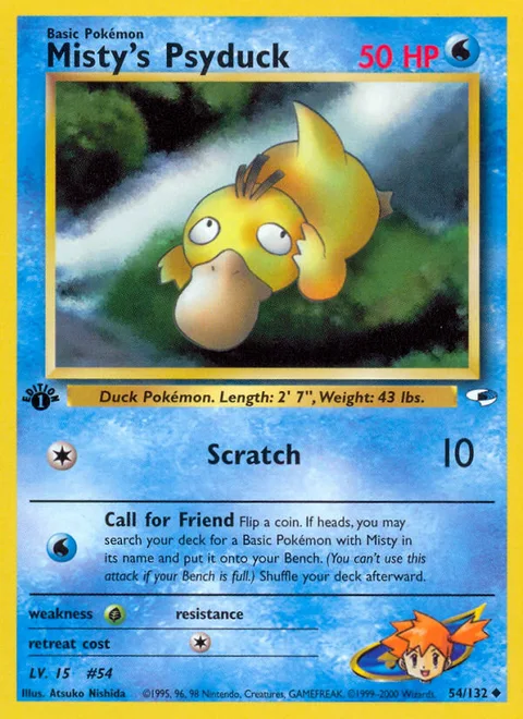 Misty's Psyduck, a Pokémon card