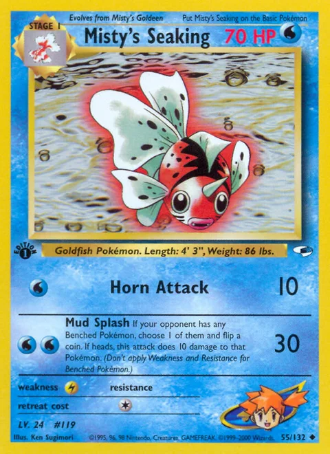 Misty's Seaking, a Pokémon card