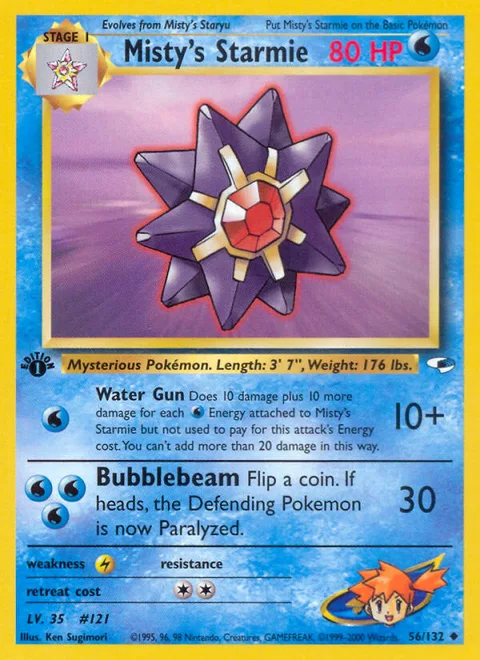 Misty's Starmie, a Pokémon card