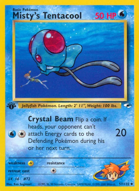 Misty's Tentacool, a Pokémon card