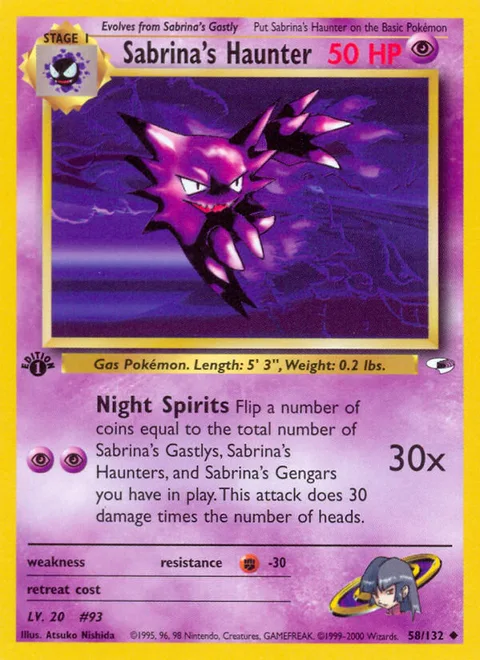 Sabrina's Haunter, a Pokémon card