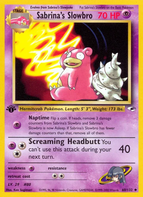 Sabrina's Slowbro, a Pokémon card