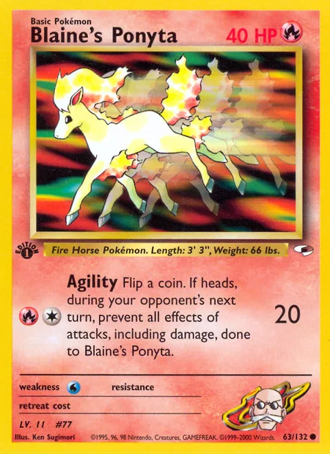 Blaine's Ponyta, a Pokémon card