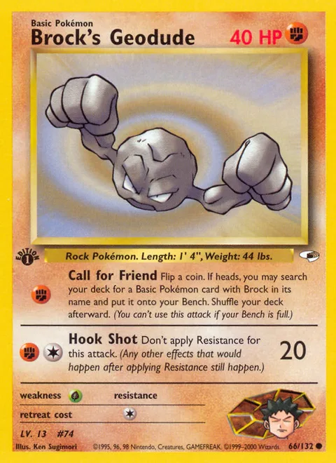 Brock's Geodude, a Pokémon card