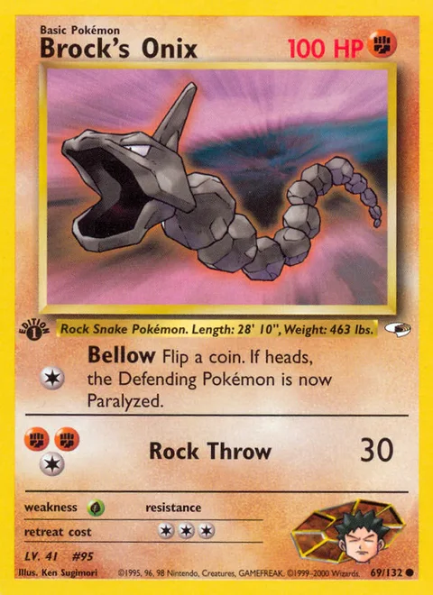 Brock's Onix, a Pokémon card