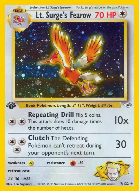 Lt. Surge's Fearow, a Pokémon card