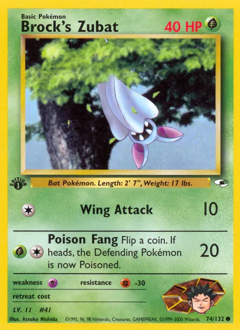 Brock's Zubat, a Pokémon card