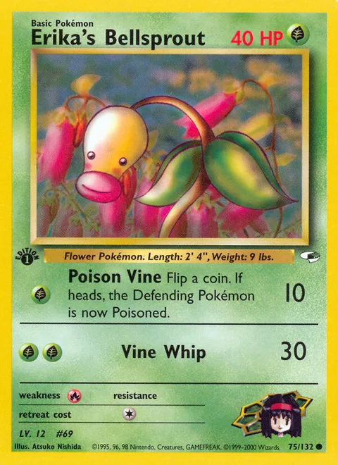 Erika's Bellsprout, a Pokémon card