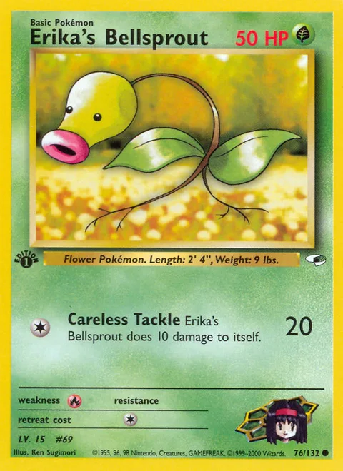 Erika's Bellsprout, a Pokémon card