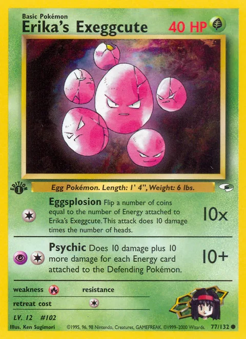 Erika's Exeggcute, a Pokémon card