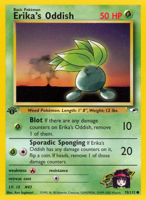 Erika's Oddish, a Pokémon card