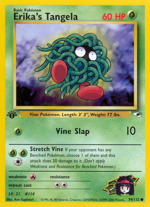 Erika's Tangela, a Pokémon card