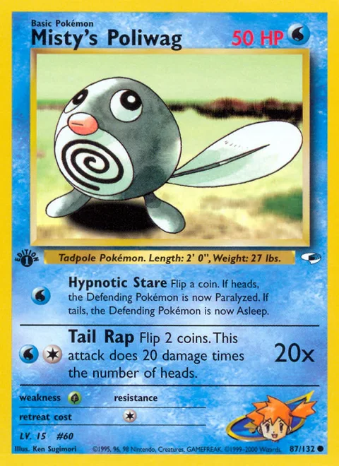 Misty's Poliwag, a Pokémon card