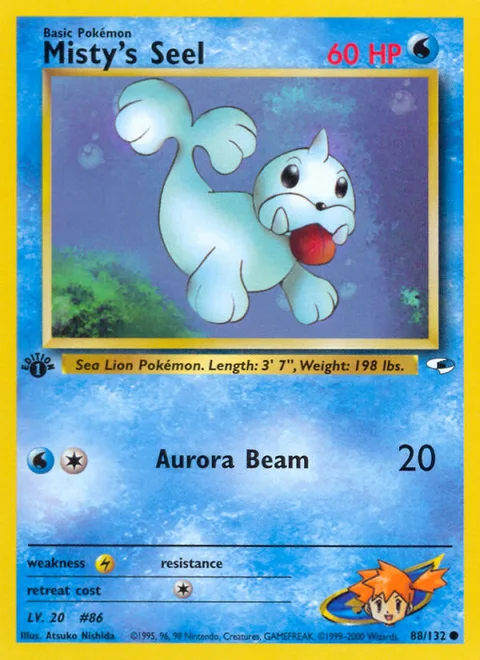 Misty's Seel, a Pokémon card