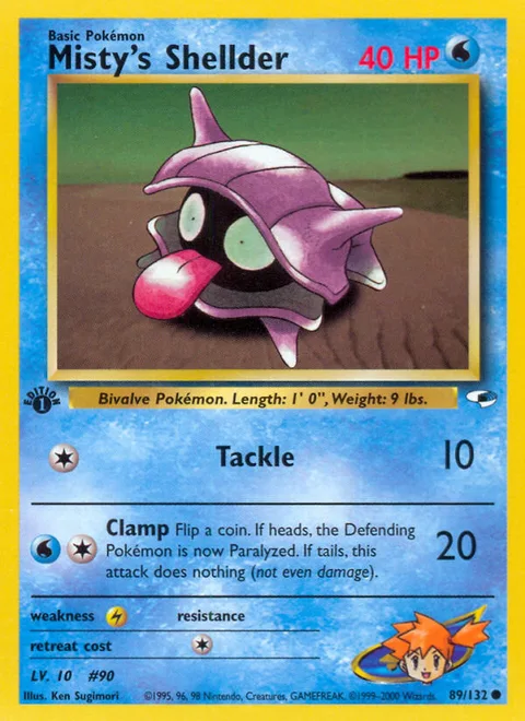 Misty's Shellder, a Pokémon card