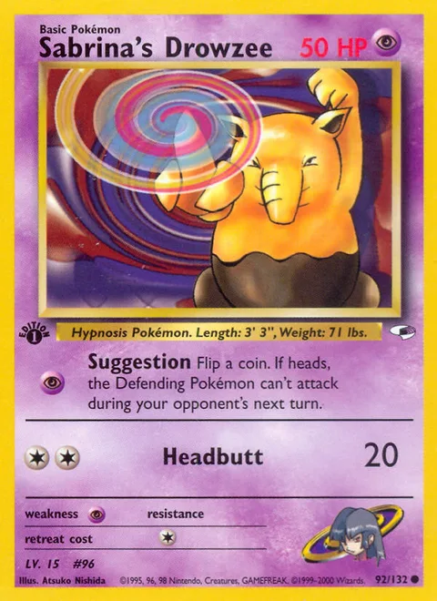 Sabrina's Drowzee, a Pokémon card